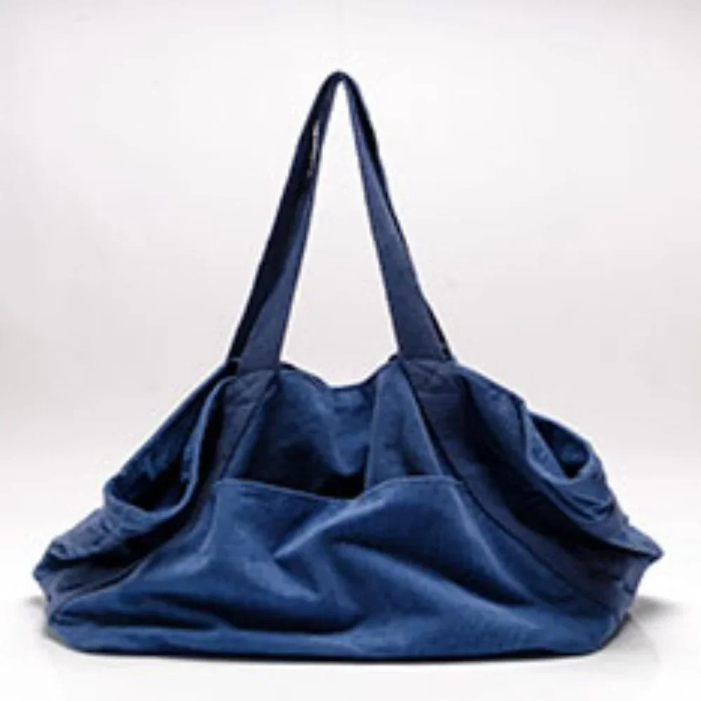 FREE PEOPLE Mega Cord Tote / Denim Blues - Picture 4 of 6
